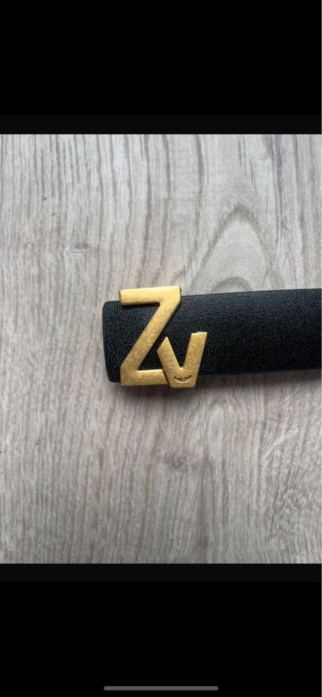 Cinturón Zadig & Voltaire Negro Hebilla Dorada