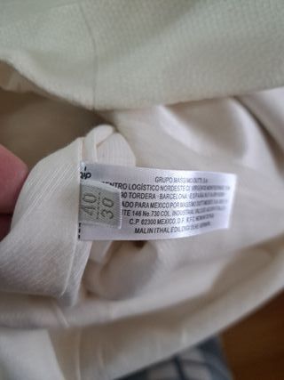 Abrigo Massimo Dutti Blanco Roto