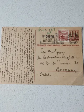 Cartolina postale Fribourg Svizzera
