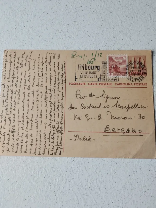 Cartolina postale Fribourg Svizzera