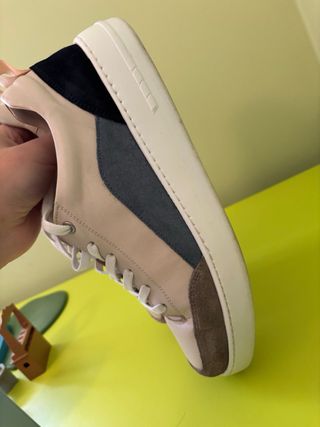 Zapatillas Sandra Fontan Piel Beige/Marrón T41