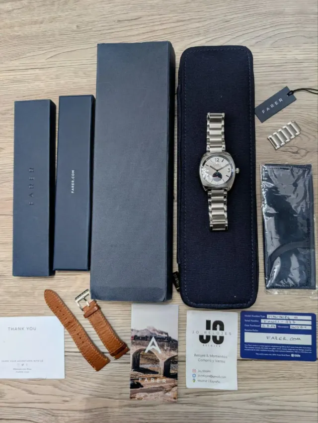 Cuscino per cassa per orologio Farer Stanhope III in argento