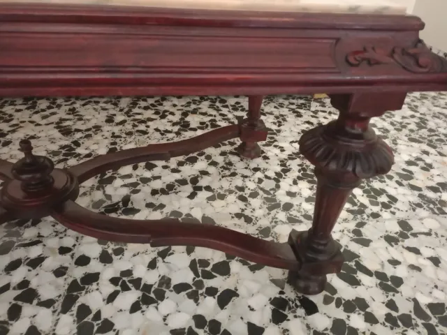 Mesa de centro mármol y madera