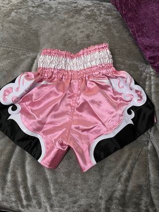 Pantalón boxeo chica Fluory rosa y negro