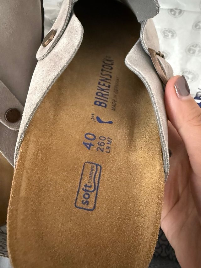 Zuecos Birkenstock Gris Talla 40