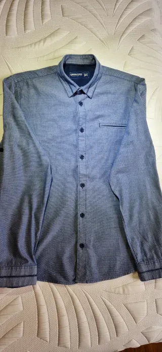 Camisa de hombre GREEN COAST azul talla M