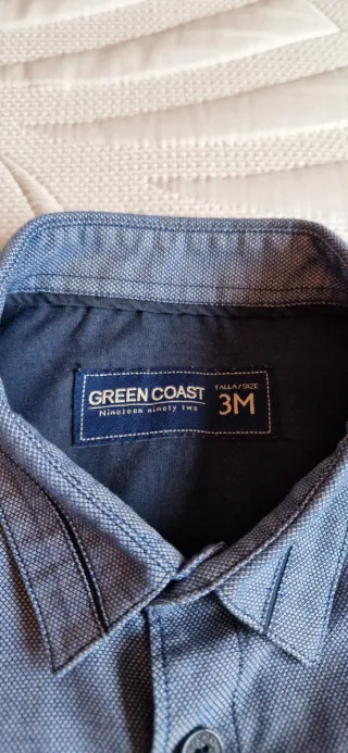 Camisa de hombre GREEN COAST azul talla M