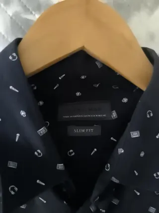 Camisa Zara Hombre Símbolos Musicales