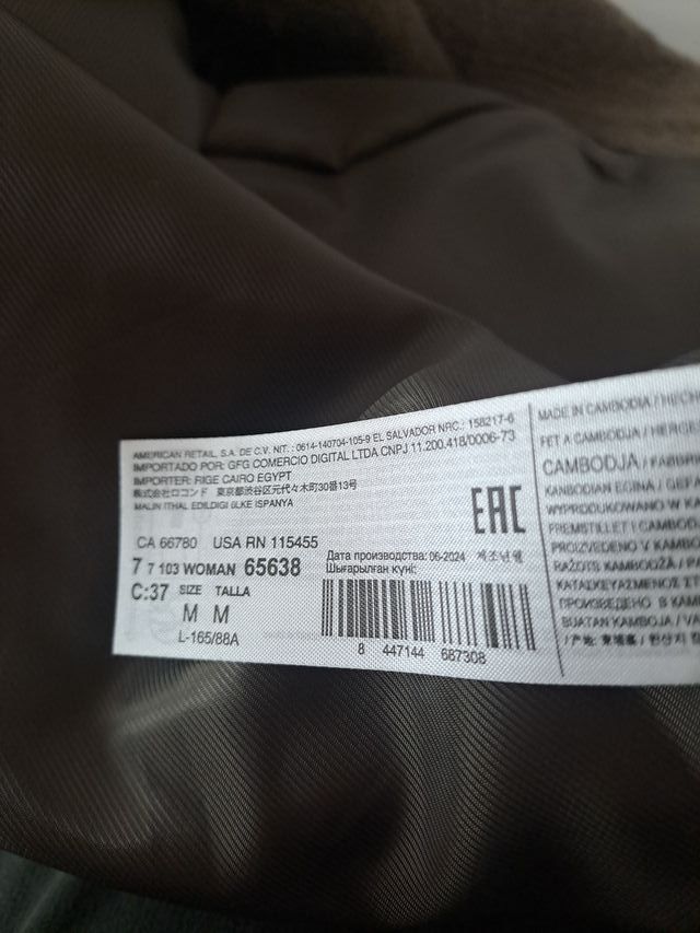 Chaqueta Mango Beige Talla M