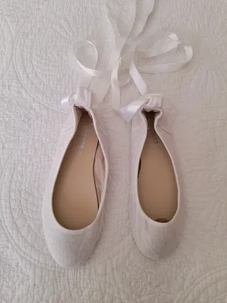 Bailarinas lona blancas n.38 marca chuches