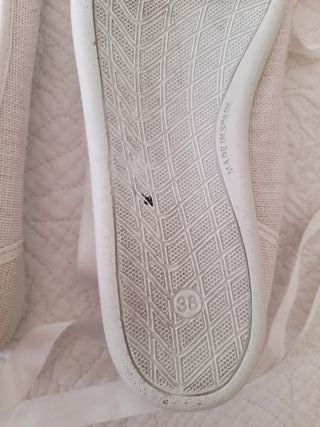 Bailarinas lona blancas n.38 marca chuches