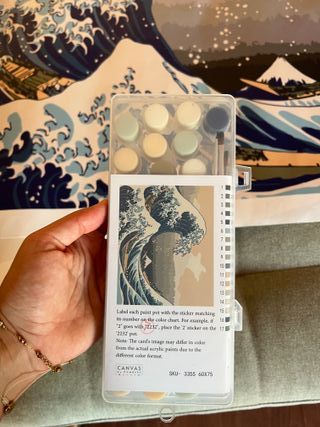 Kit Pintura por Números: Gran Ola Kanagawa