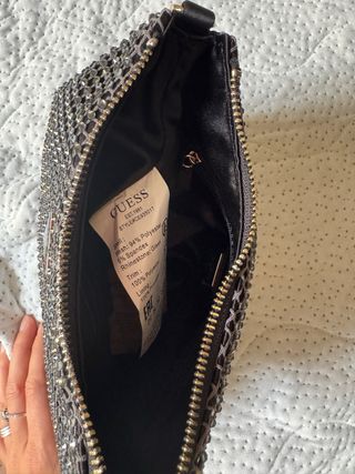 Borsetta Guess nera e argento