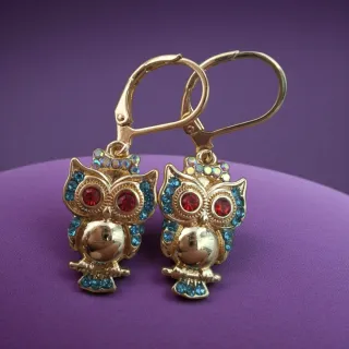 Orecchini pendenti gufo bigiotteria