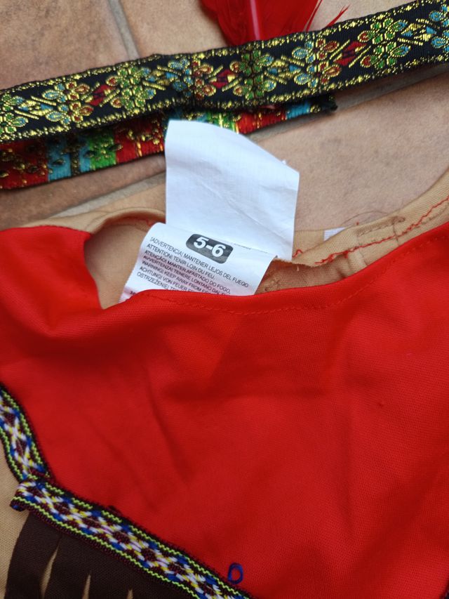 Disfraz Indígena Niña Talla M