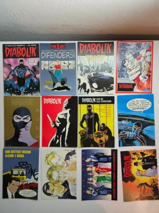 Lotto cartoline Diabolik - 12 Pezzi