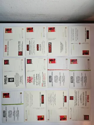 Lotto cartoline Diabolik - 12 Pezzi