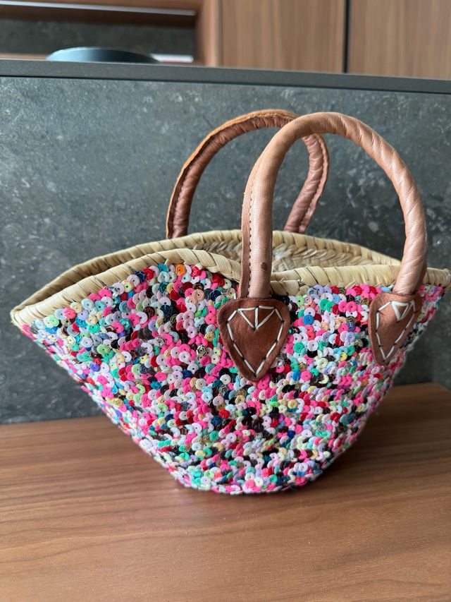 Cesta infantil lentejuelas