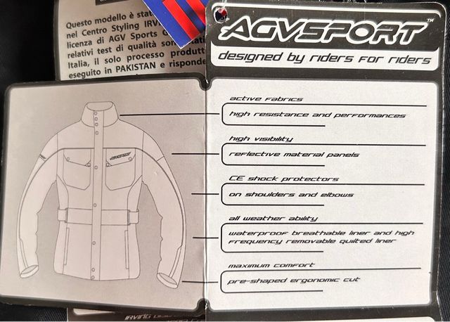 Giacca Moto AGV Sport Typhoon Nera