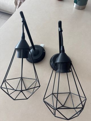 Lámparas de pared negras (2 unidades)