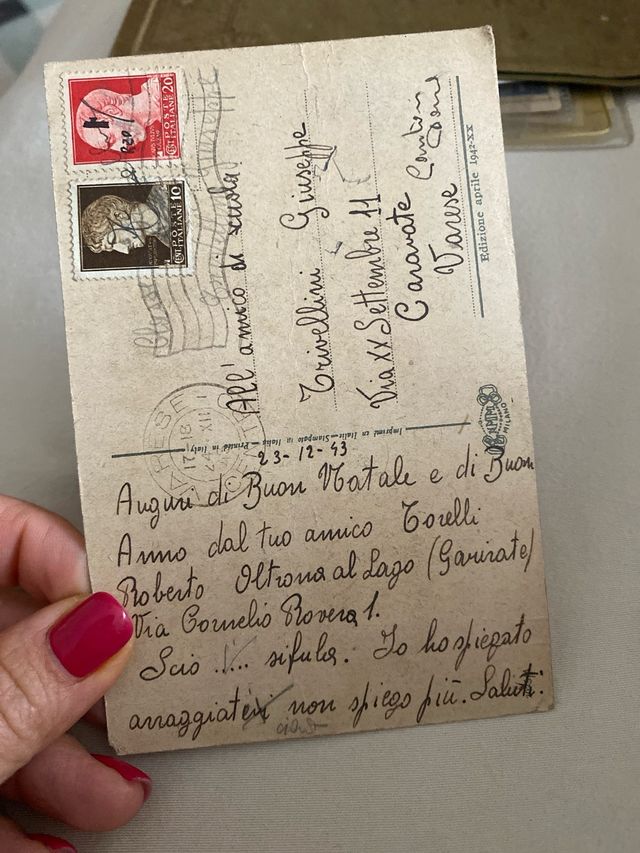 Cartolina Natale 1943 Collezionismo