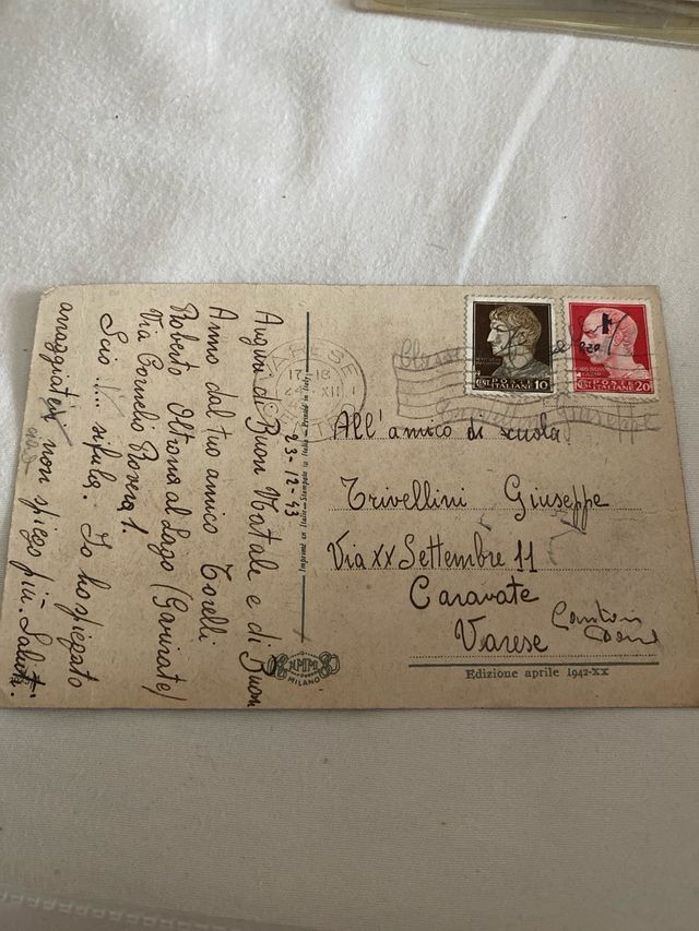 Cartolina Natale 1943 Collezionismo