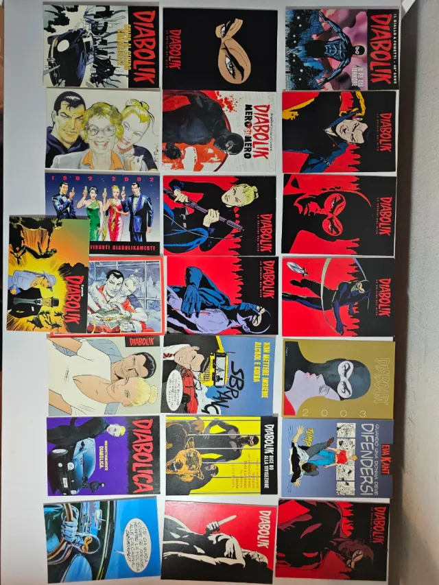 Lotto cartoline Diabolik - 22 Pezzi
