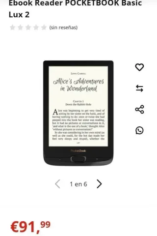 PocketBook Basic Lux 2 eBook 6" LED HD Obsidian