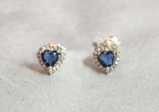 Conjunto Corazón Azul Plata