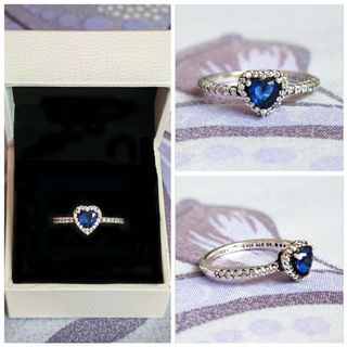 Conjunto Corazón Azul Plata