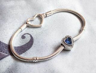 Conjunto Corazón Azul Plata