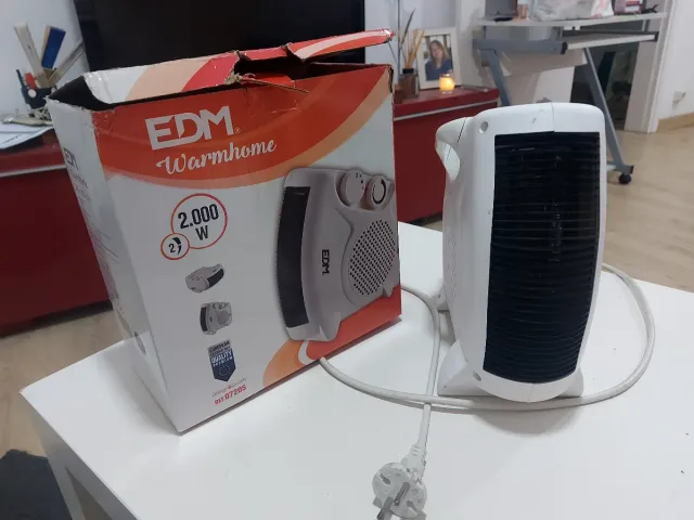 Calefactor EDM Warmhome 2000W Blanco