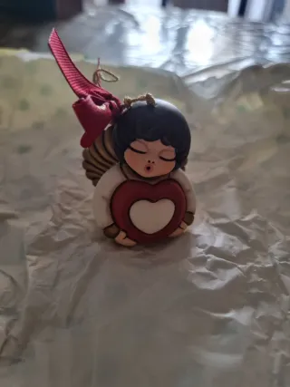 Addobbo Thun Angelo Cuore Rosso Oro