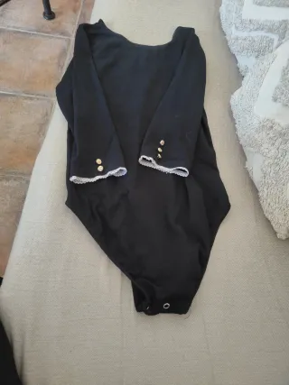 Body de ballet negro manga larga  de Payés