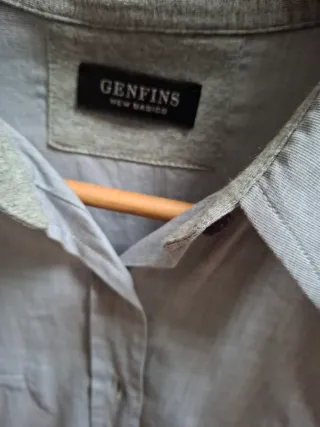 Camisa Genfins Gris Talla L Coderas