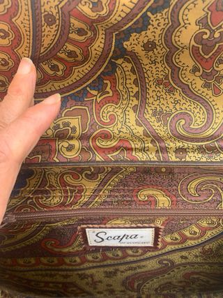 Borsa Scapa of Scotland vera pelle stampata cocco