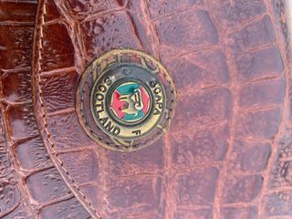 Borsa Scapa of Scotland vera pelle stampata cocco