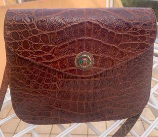 Borsa Scapa of Scotland vera pelle stampata cocco