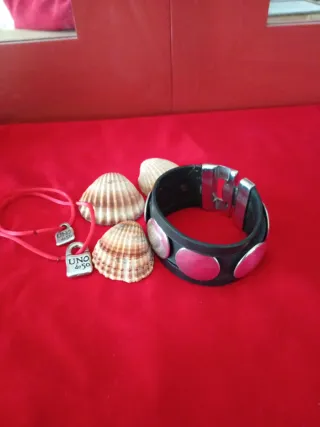 Uno de 50 pulsera Cuero y Plata