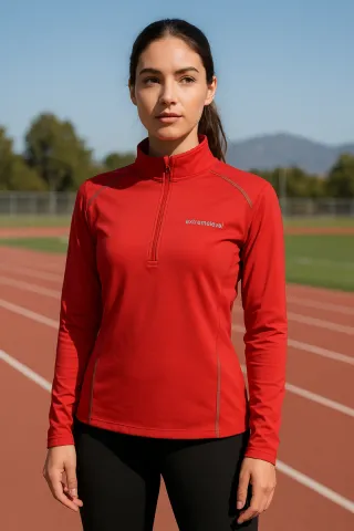 Camisa deportiva roja manga larga