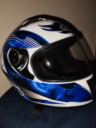 Casco Moto ALK XL Blu/Bianco - Come Nuovo