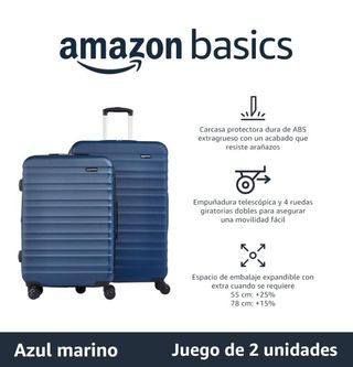 Set de dos maletas Amazon Basics Maleta Rígida 