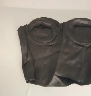 Corsetto nero in raso