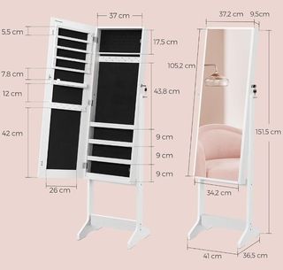 Specchio per gioielli SONGMICS JJC69WT
