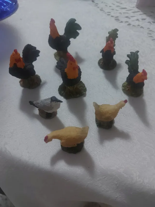 Figuras Belén Navideño Gallinas y Gallos