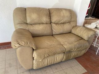 Sofá de 2 plazas de cuero 1,80m