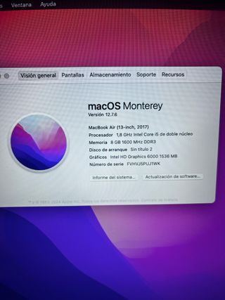 MacBook Air 13 pulgadas, 2017 de Apple 