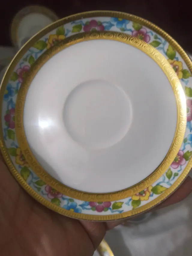 Juego de café italiano Tognana porcelana floral