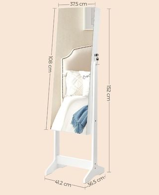 SONGMICS JJC002W01 Specchio per gioielli 152 cm