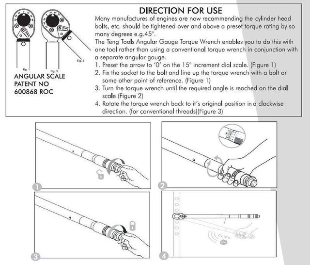 Tengtools 1292AG-EP 40-210 Nm chave de torque